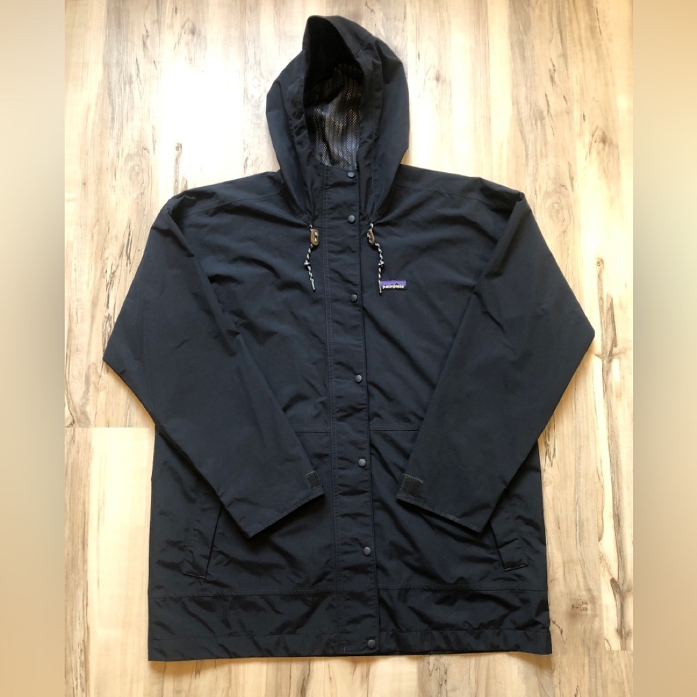 Patagonia Women's Outdoor Everyday Rain Jacket Large Pitch Blue H2No 20405